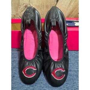 MLB Cincinnati Reds Junkie Shoes Women's Size 8 Ballet Flats Cuce Shoes Slip On